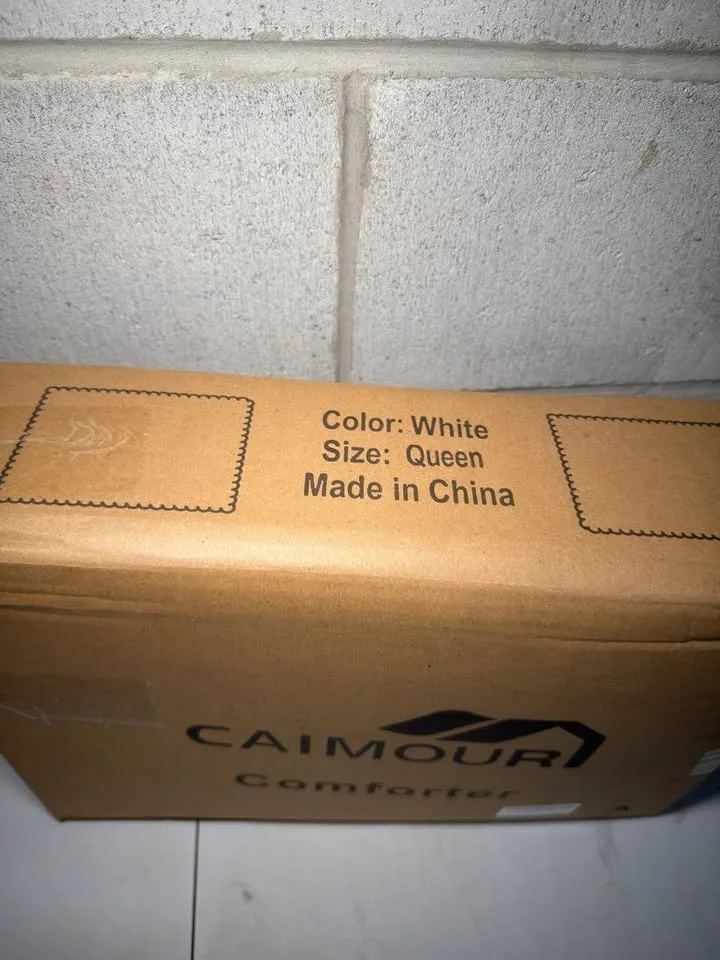 CAIMOUR All Season Comforter Queen Size White image indicator(3)