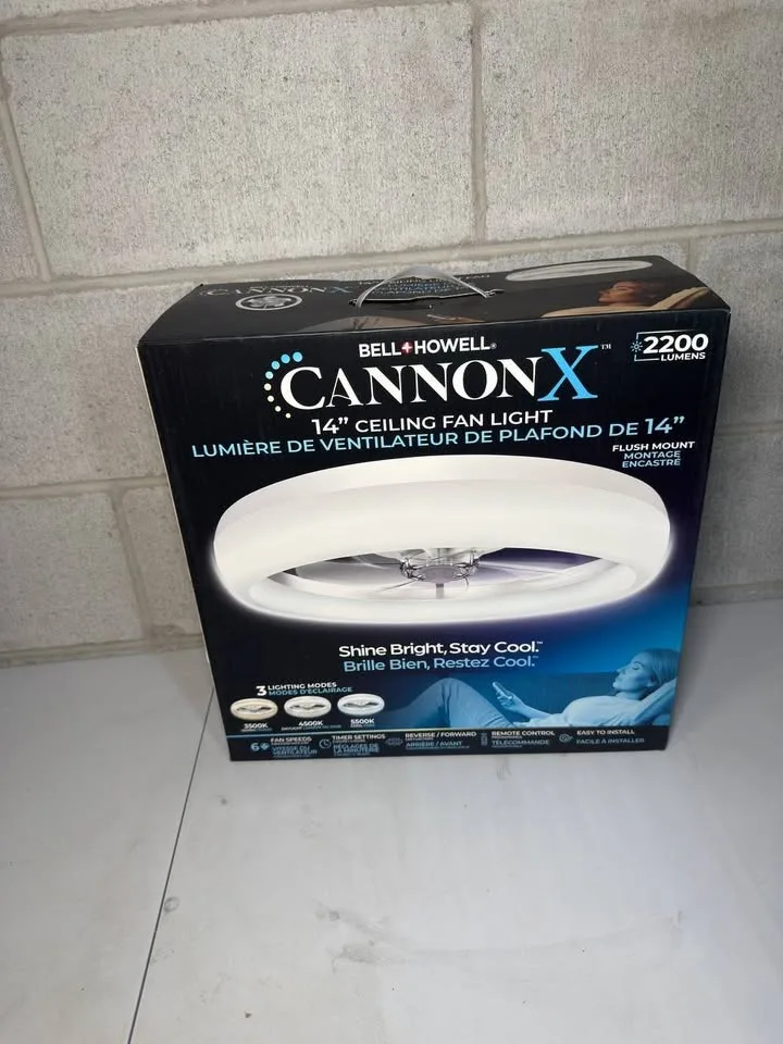 Bell+Howell CannonX 14 Inch Ceiling Fan with Lights image indicator(5)