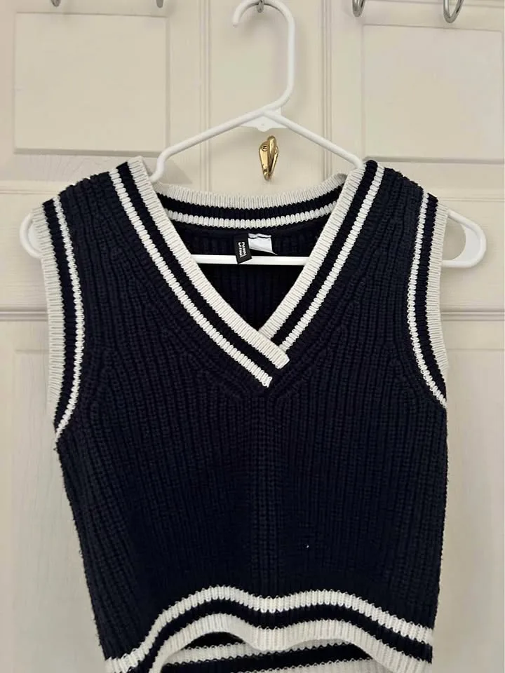 Navy and White Vest thumbnail