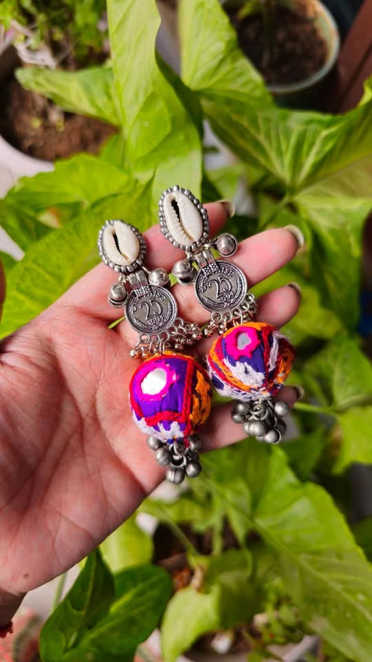 Handmade Kutch work earrings - photo 2