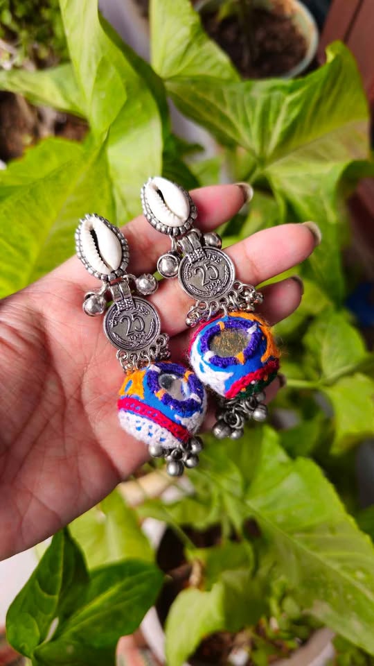 Handmade Kutch work earrings - photo 4