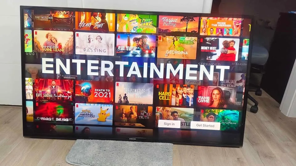 60 inch Samsung Smart TV with Sanus TV Base thumbnail