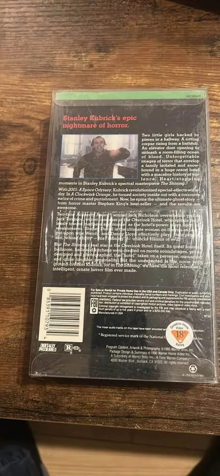 Vintage VHS horror the shining factory sealed image indicator(2)