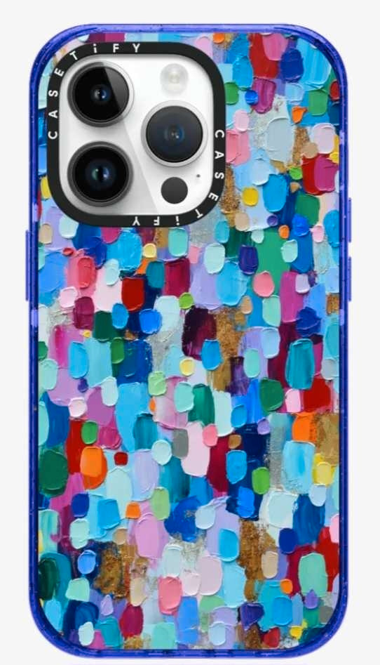 CASE FOR IPHONE 14 PRO, RAINBOW SPARKLE CONFETTI