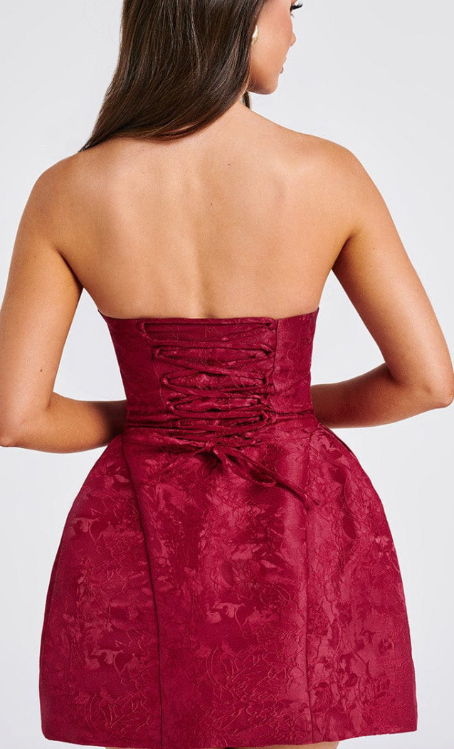 Babyboo-ELENORA MINI DRESS - RED-Size XS - photo 5