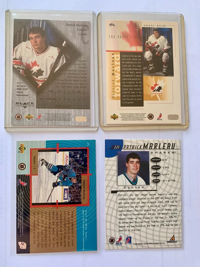 8 Patrick Marleau Cards - 6 Rookie Cards image indicator(2)