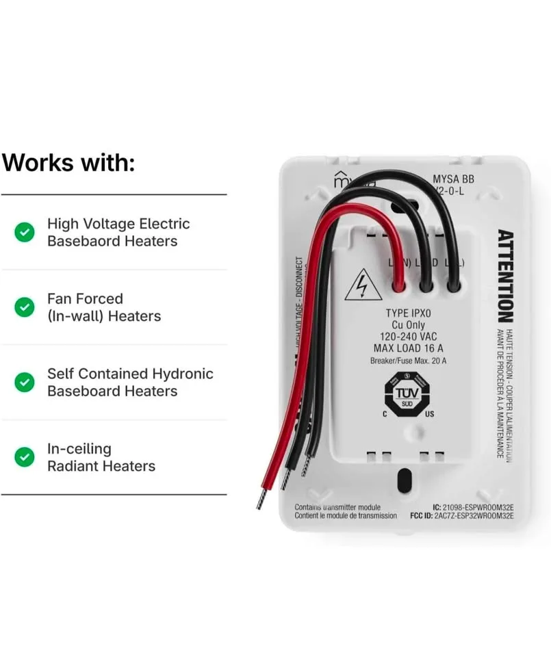 Smart Thermostat LITE for Electric Baseboard Heaters image indicator(3)