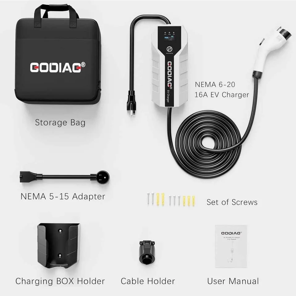 GODIAG Portable Level 1 and 2 EV Charger image indicator(10)