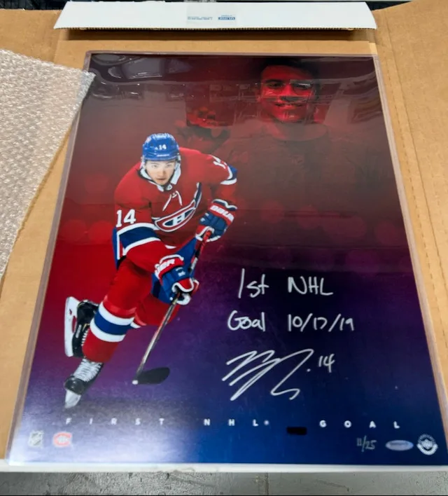 N SUZUKI AUTO CANADIENS 16 X 20 PHOTO 1ST GOAL thumbnail