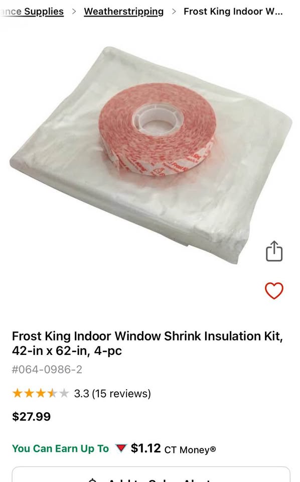 Indoor Window Insulation Shrink Kit - photo 3