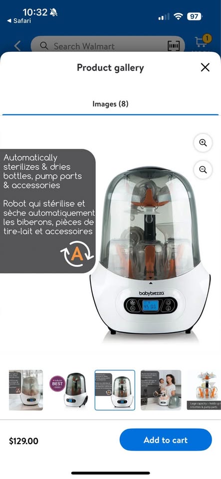 Baby Brezza bottle sterilizer and dryer - photo 3