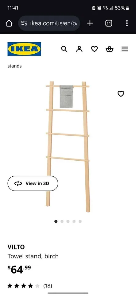 IKEA VILTO Towel stand