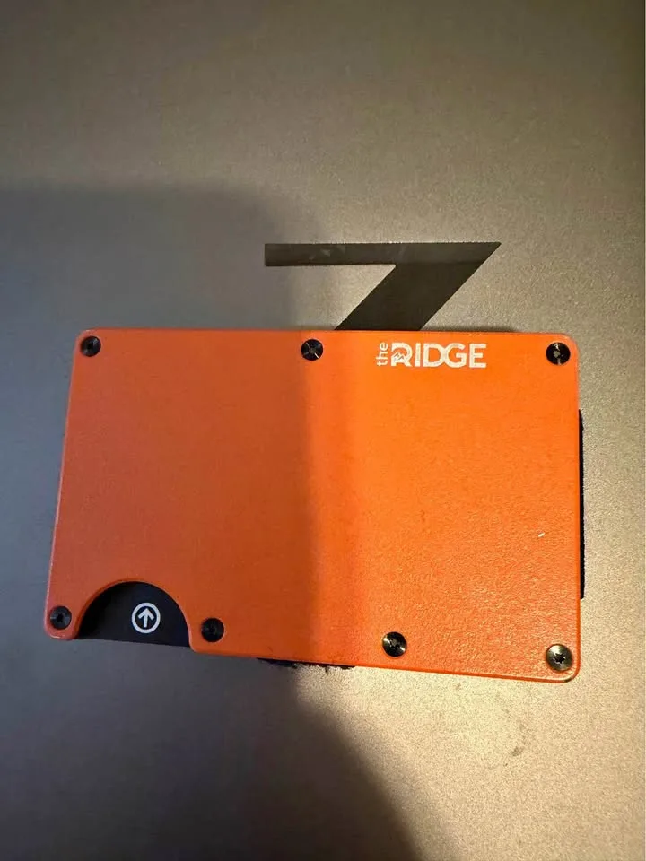 Orange Ridge Wallet with AirTag Clip