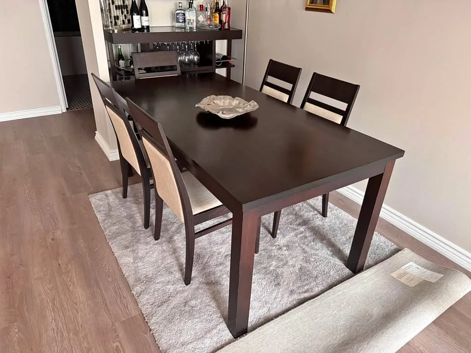 Dark wood table