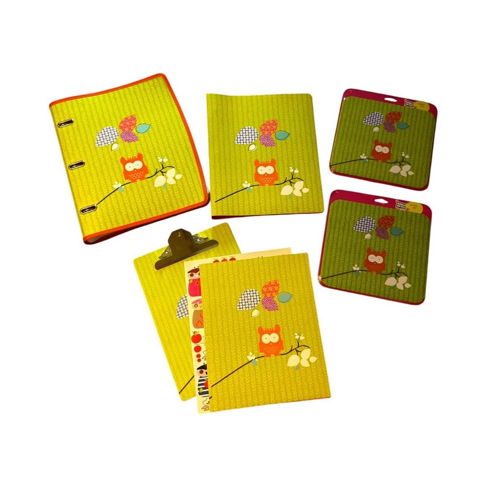 *New* Owl Design Set of School Supplies/Stationery/Office