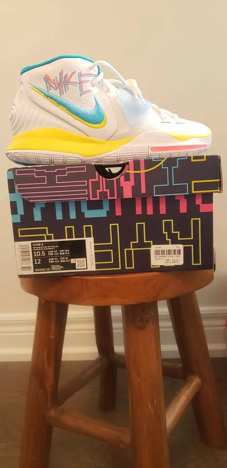 Kyrie 6 white/blue fury-opti yellow image indicator(2)