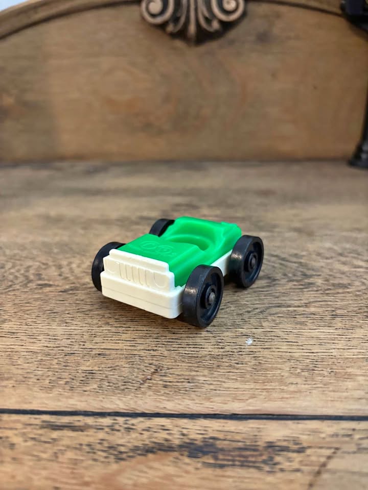 Vintage Fisher Price Little People Green and White Single Seat C