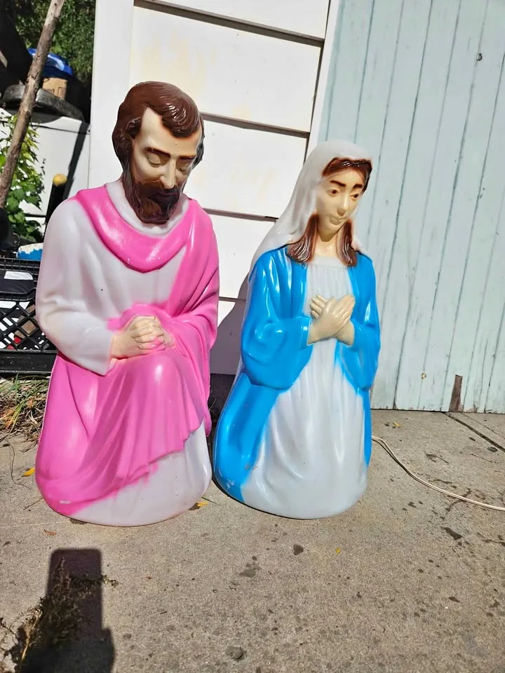 VINTAGE EMPIRE NATIVITY SET 27" JOSEPH MARY