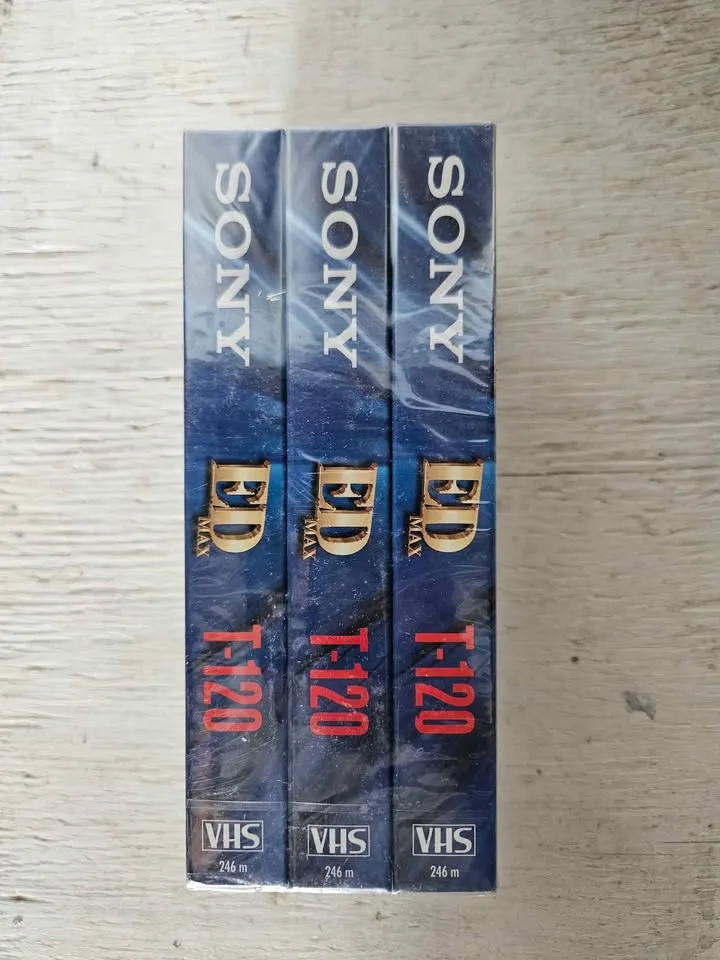 SEALED 3 pack Sony VHS Tapes image indicator(4)