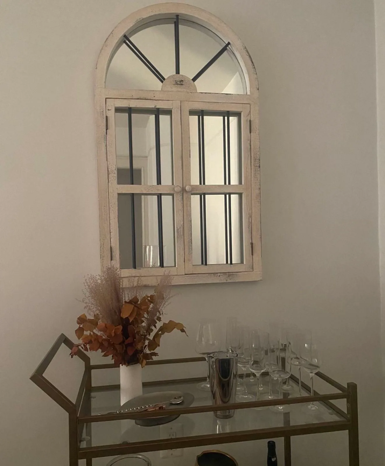 Large Distressed Window Mirror!