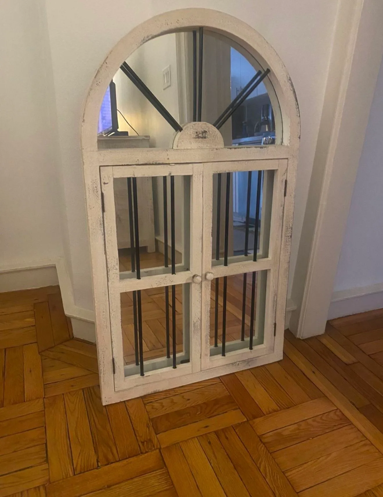 Large Distressed Window Mirror! image indicator(2)