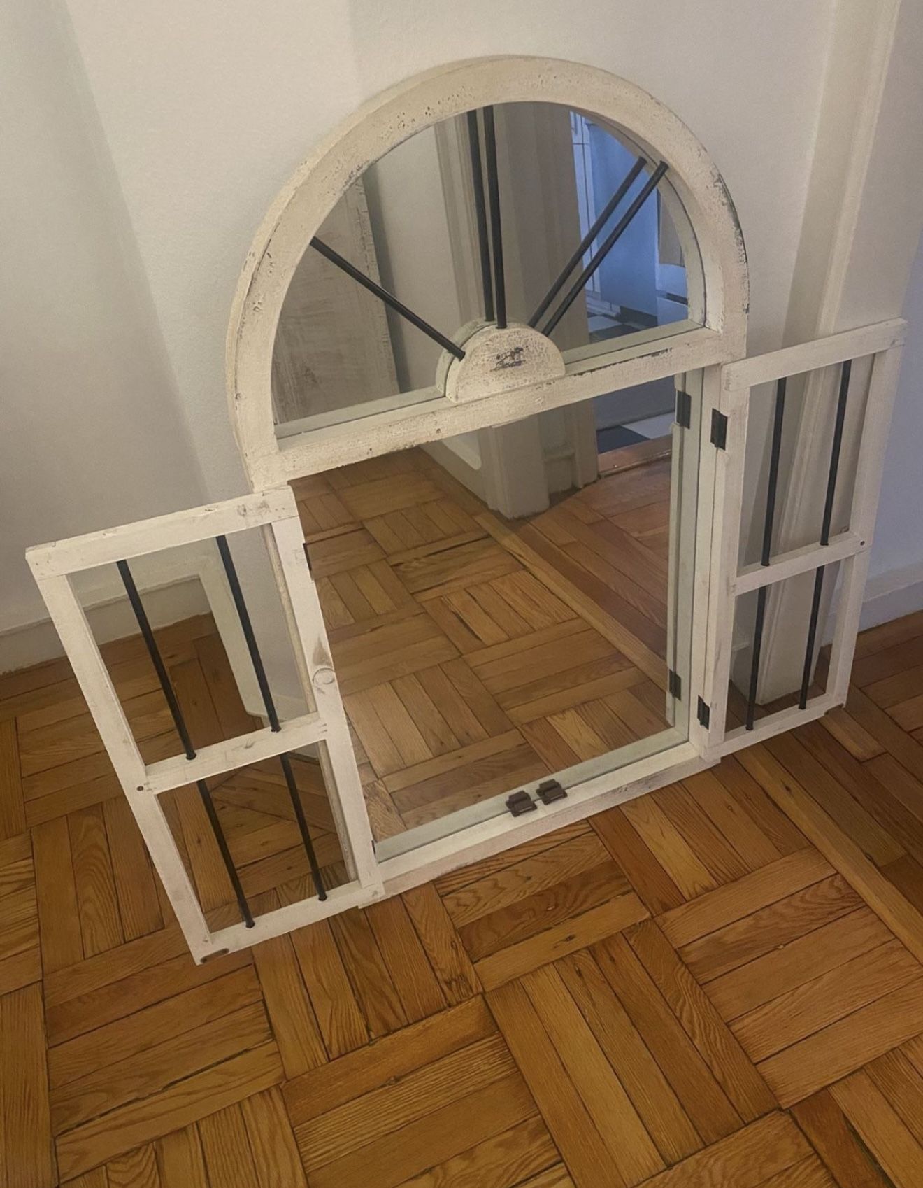 Large Distressed Window Mirror! - photo 3