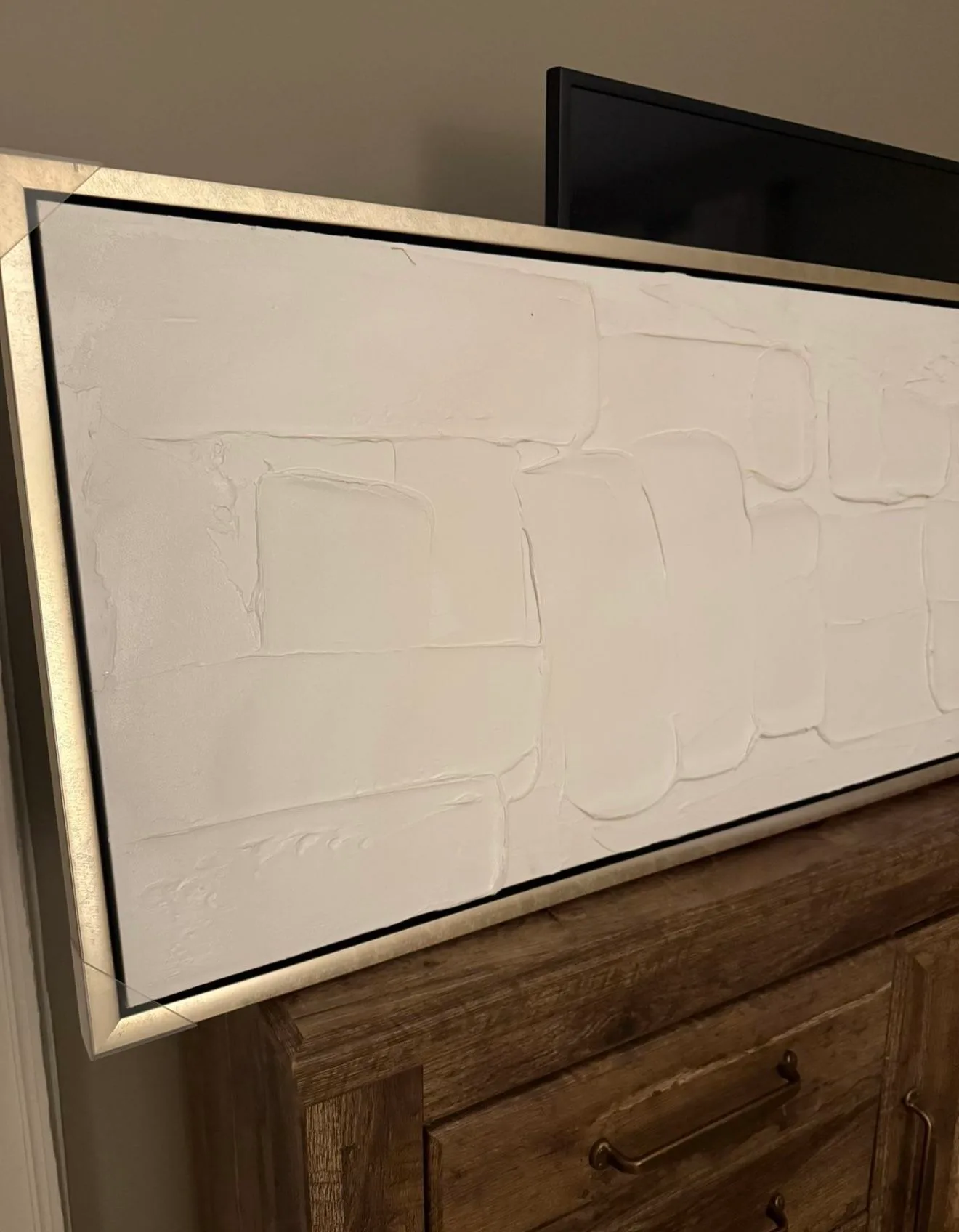 Abstract Textured Wall Canvas 20”Hx72”W image indicator(2)