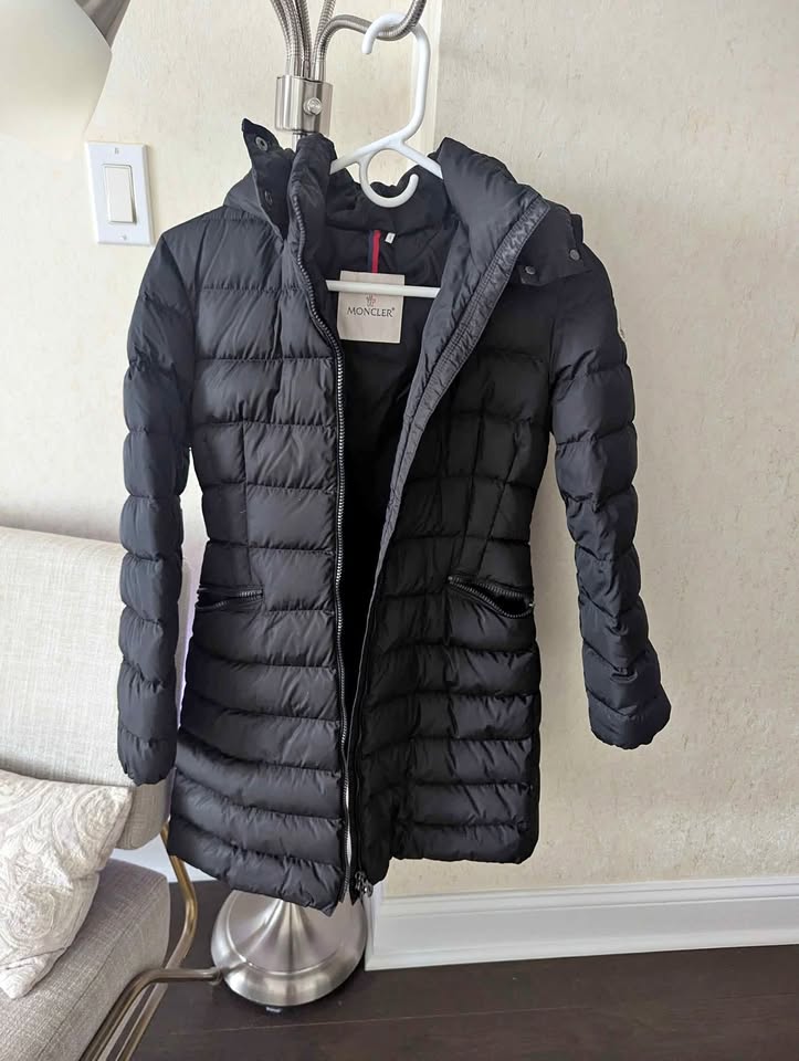 Moncler Kids Elegant Black Puffer Jacket Size 12A