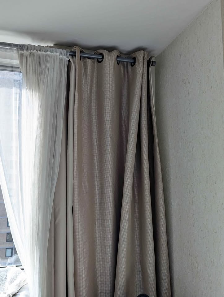 Two Panels - Thick Lined Valeron Curtains - 45x102 each
