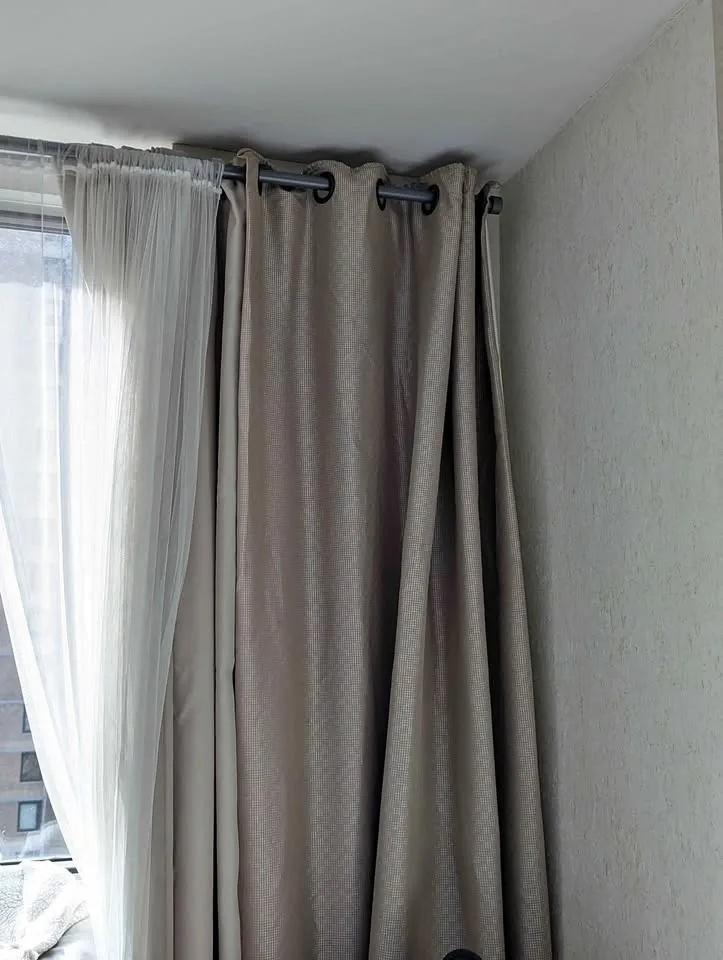 Two Panels - Thick Lined Valeron Curtains - 45x102 each thumbnail