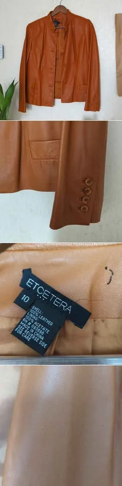 Leather Brown Jacket Size: 10 Etcetera image indicator(2)