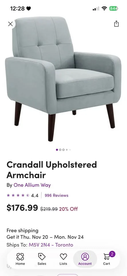 Grey Armchair image indicator(2)