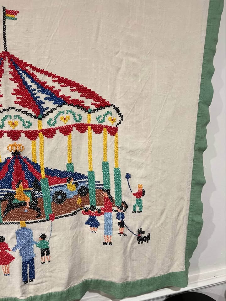 Vintage Hand Cross Stitched Tapestry - photo 5