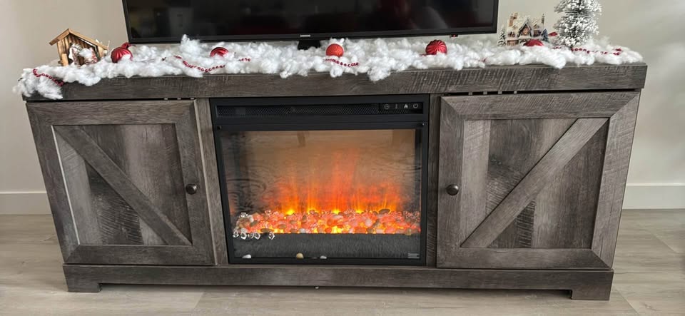 Tv stand with fireplace - photo 3