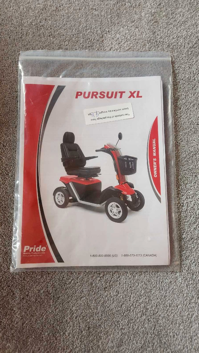 Pride Pursuit XL Scooter - Like New - photo 5