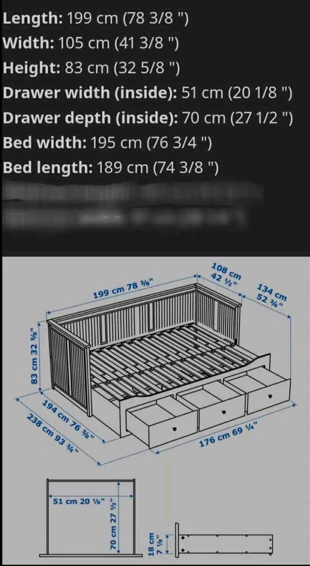 Ikea Hemnes Trundle bed image indicator(3)