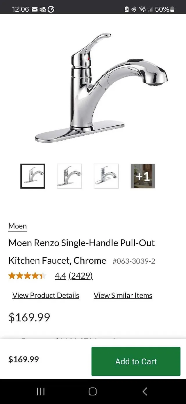 New unopened Moen Renzo Faucet - make an offer thumbnail