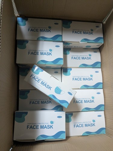 Black Disposable Face Masks 5 boxes