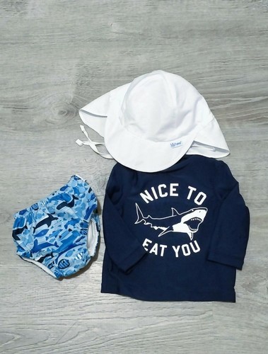 Swim Set Hat Shirt Diaper Carter's IPlay