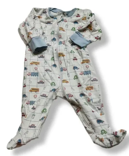 Pima Cotton Footed Zipper Sleeper 3m Kissy Kissy image indicator(2)