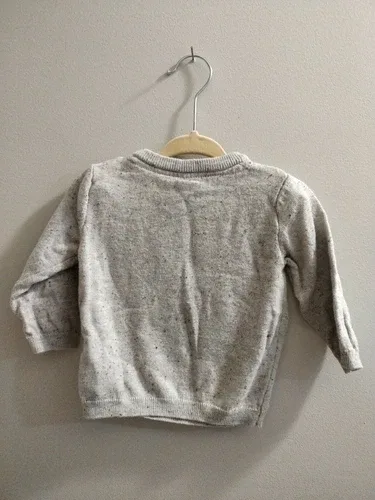 🦌 Gray Speckled Rudolph Reindeer Sweater 6m image indicator(2)