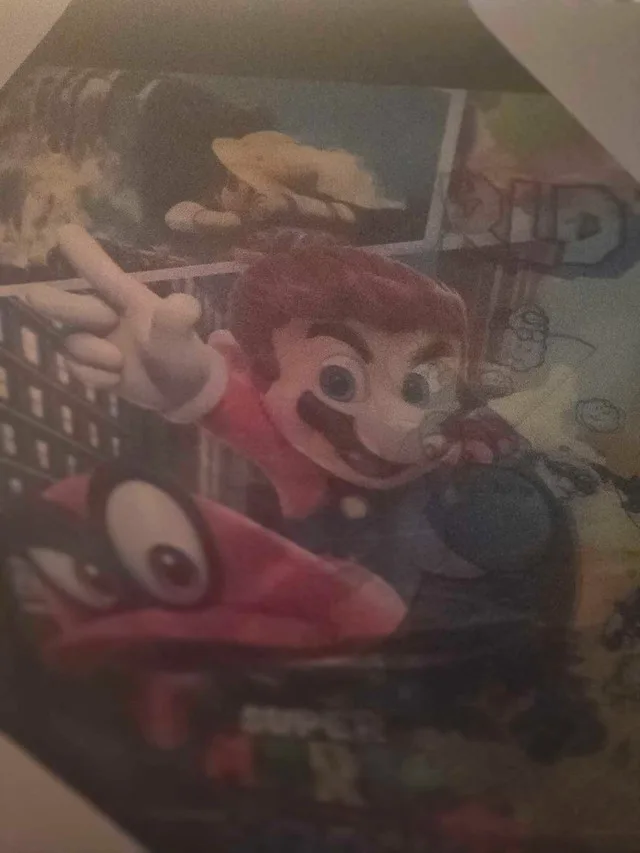 3D Holographic Super Mario Poster Framed image indicator(2)