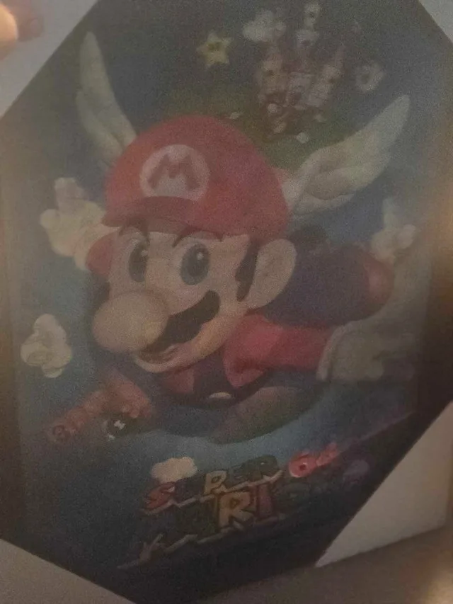 3D Holographic Super Mario Poster Framed image indicator(3)