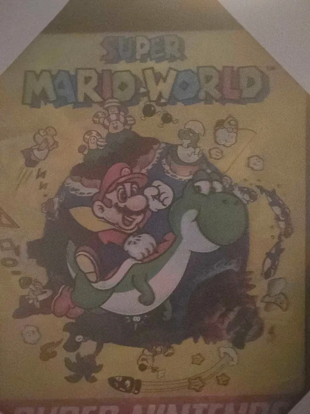 3D Holographic Super Mario Poster Framed image indicator(4)