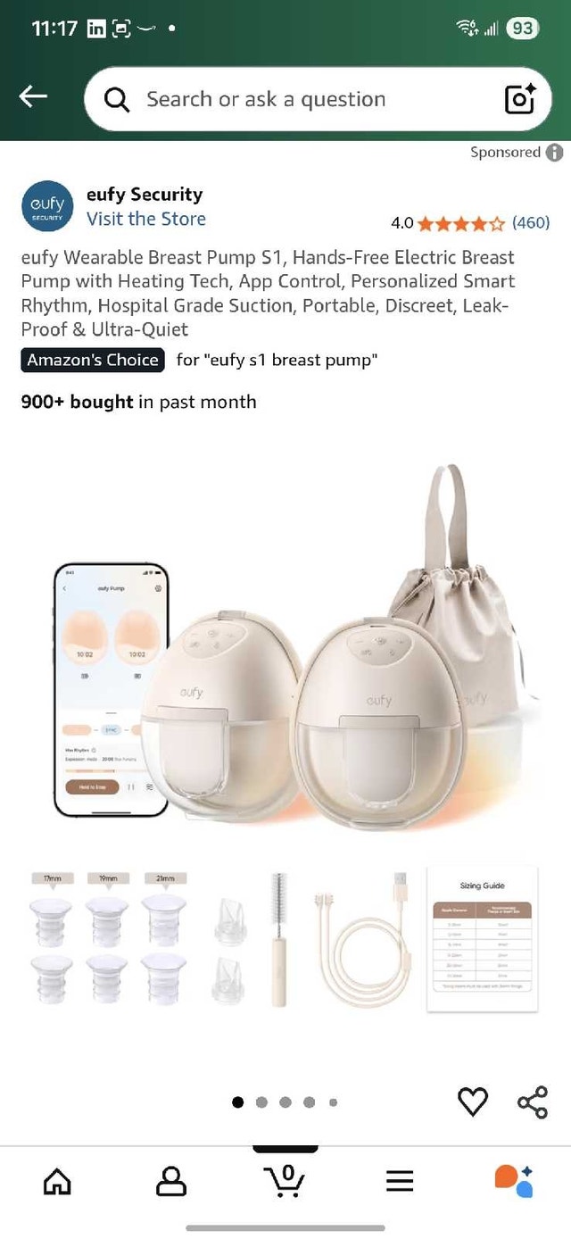 New eufy Wearable Breast Pump S1