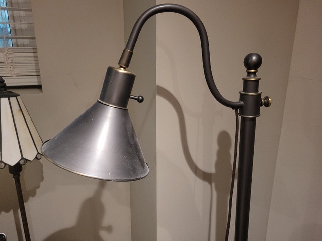 Vintage Verdi copper reading interrogation lamp