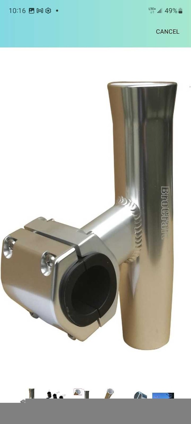 BroCraft fishing rod holder boat mount T bar or rail - photo 2