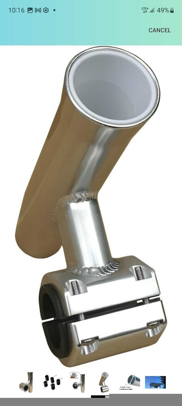 BroCraft fishing rod holder boat mount T bar or rail - photo 4