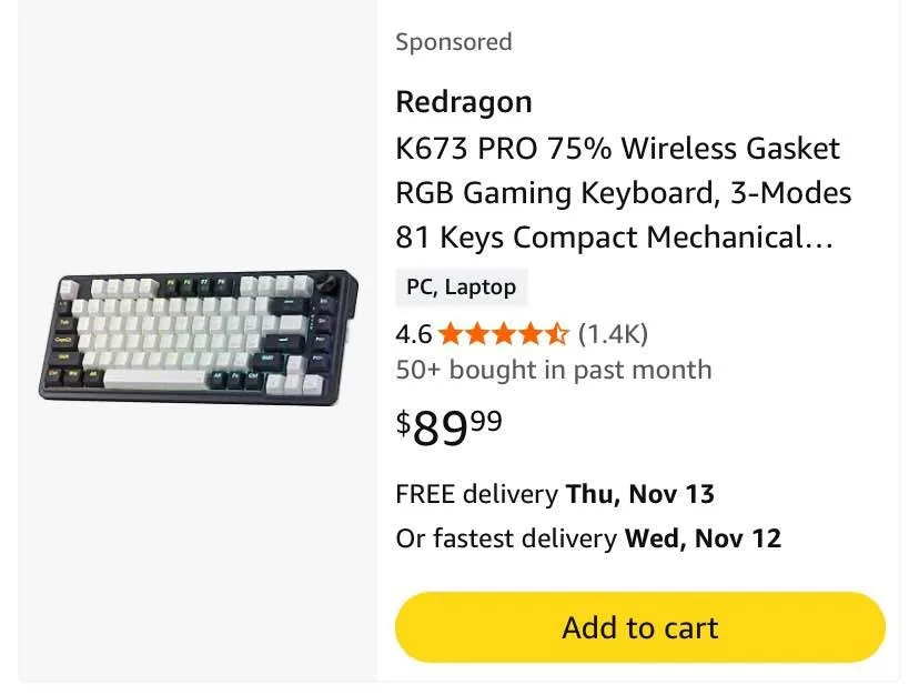 Red Dragon K673 Gaming Keyboard (Brand New) image indicator(2)