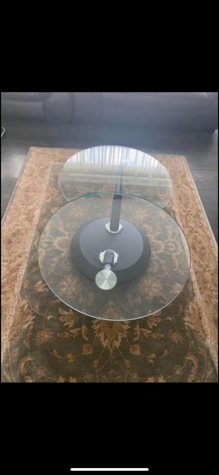 Glass coffee table